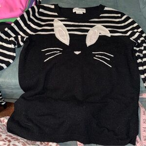 Kate Spade black n white Bunny Sweater